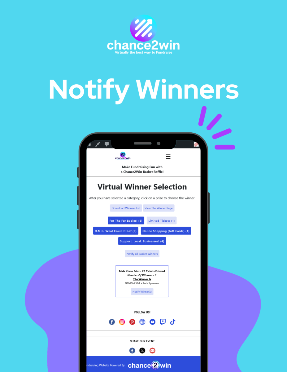 Notify Online Basket Raffle Winners