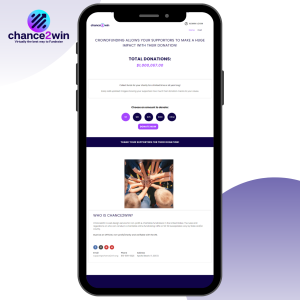 chance2win donation page product image